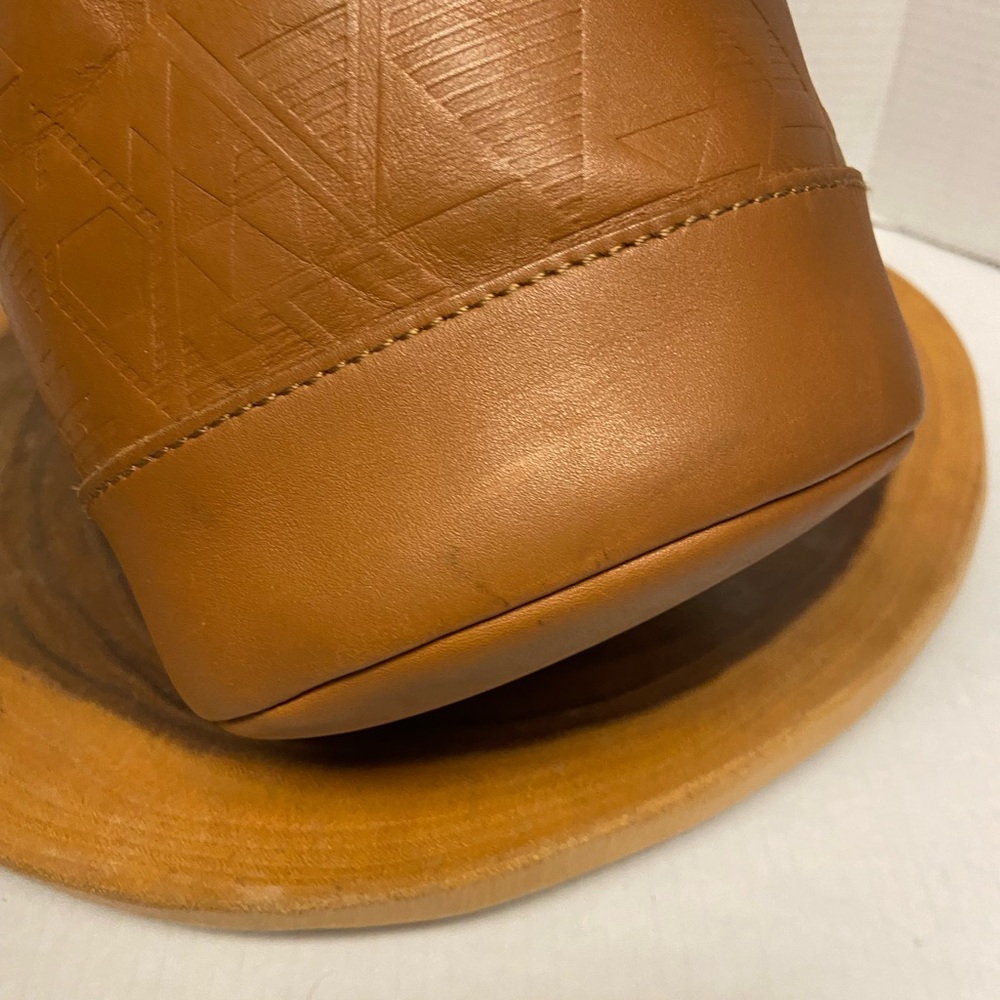 Pendleton Drawstring Leather Bucket Bag - image 8